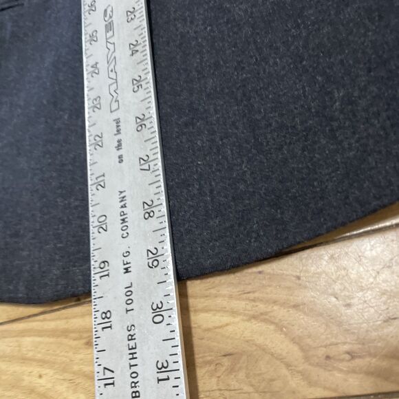 Briggs NY 100% Wool Suit Jacket Women 8 Charcoal Gray 1 Button Modern Cut Blazer - Picture 10 of 16